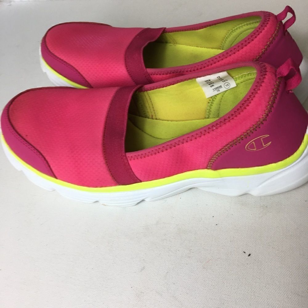 Champion comfort slip on sneakers hot pink size 12